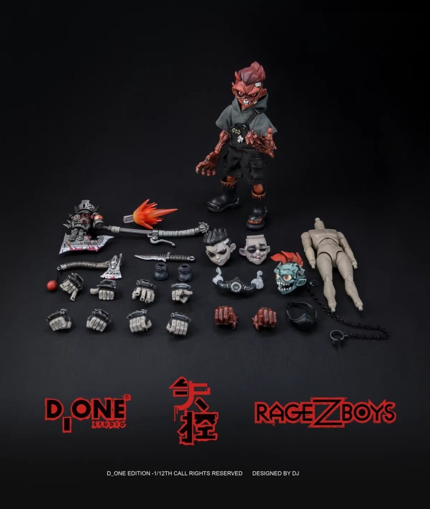 Pre-order D ONE STUDIO 1/12 RAGE-ZBOYS Action Figure Model Uncontrolled Edition