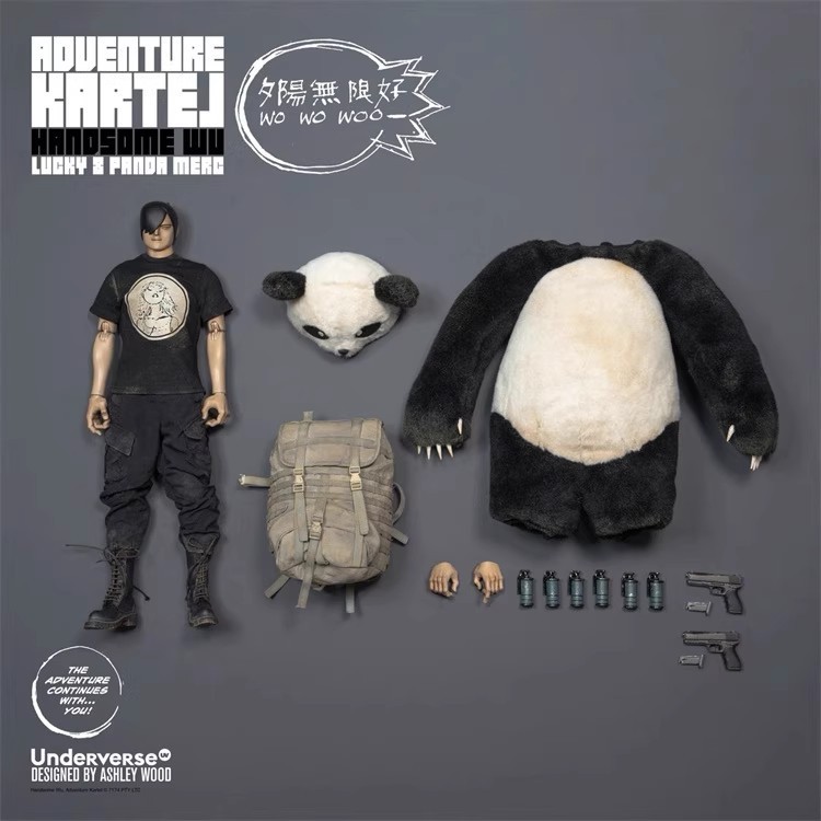 Pre-order Underverse UV202514 1/6 Dirty Boi Panda Handsome Wu Action Figure Toy