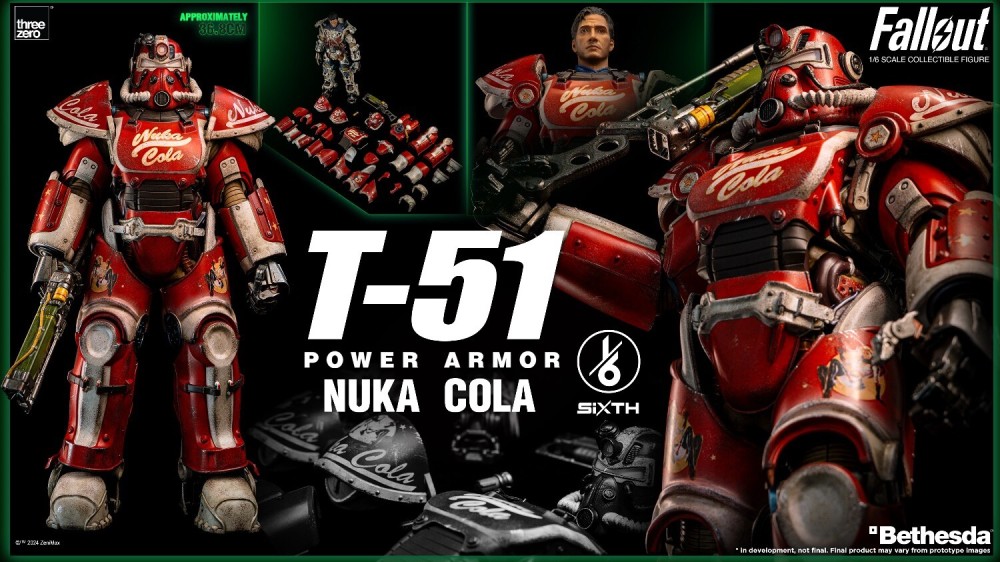 In Stock ThreeZero 3Z07730W0 1/6 Fallout T-51 Nuka Cola Power Armor Figure Model