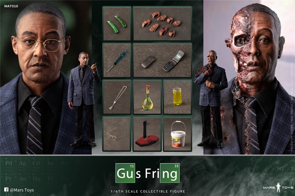 In Stock New Mars Toys MAT010 1/6 Breaking Walter White Gustavo Fring 12" Figure