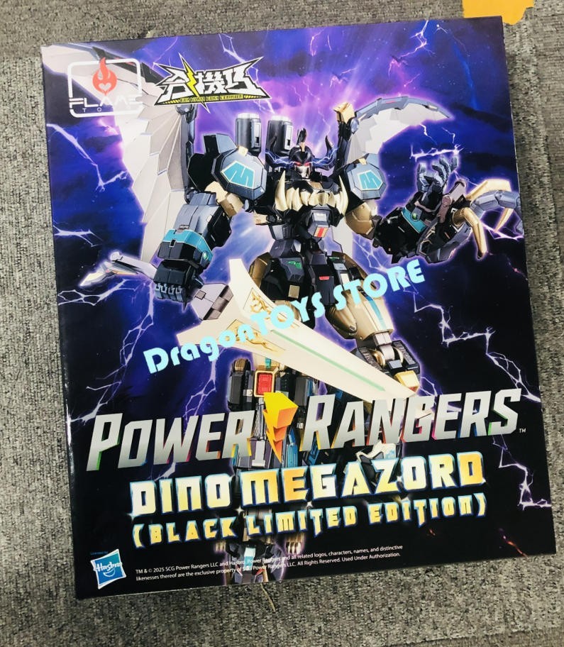 Ready! New Flame Toys Mighty Morphin Power Rangers Dino Black Ver. Action Figure
