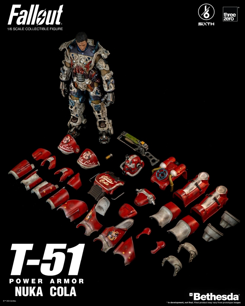 In Stock ThreeZero 3Z07730W0 1/6 Fallout T-51 Nuka Cola Power Armor Figure Model