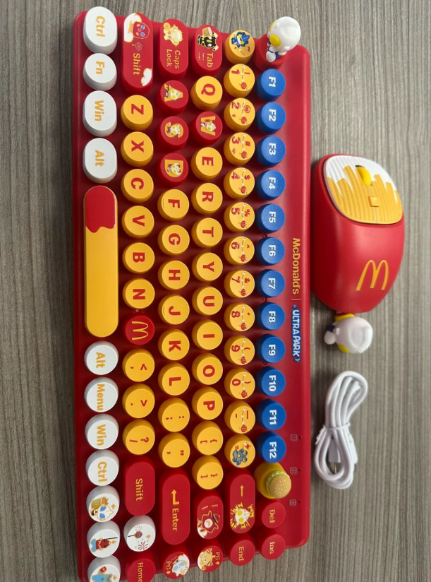 2025 McDonald's Ultraman Co-branded Computer Keyboard & Mouse Set Limited