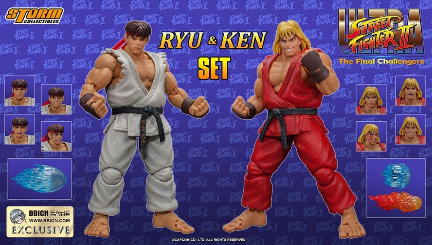 Ready Storm Toys CPSF25 1/12 StreetFighter RYU &amp; KEN Double Set Figures WF2023