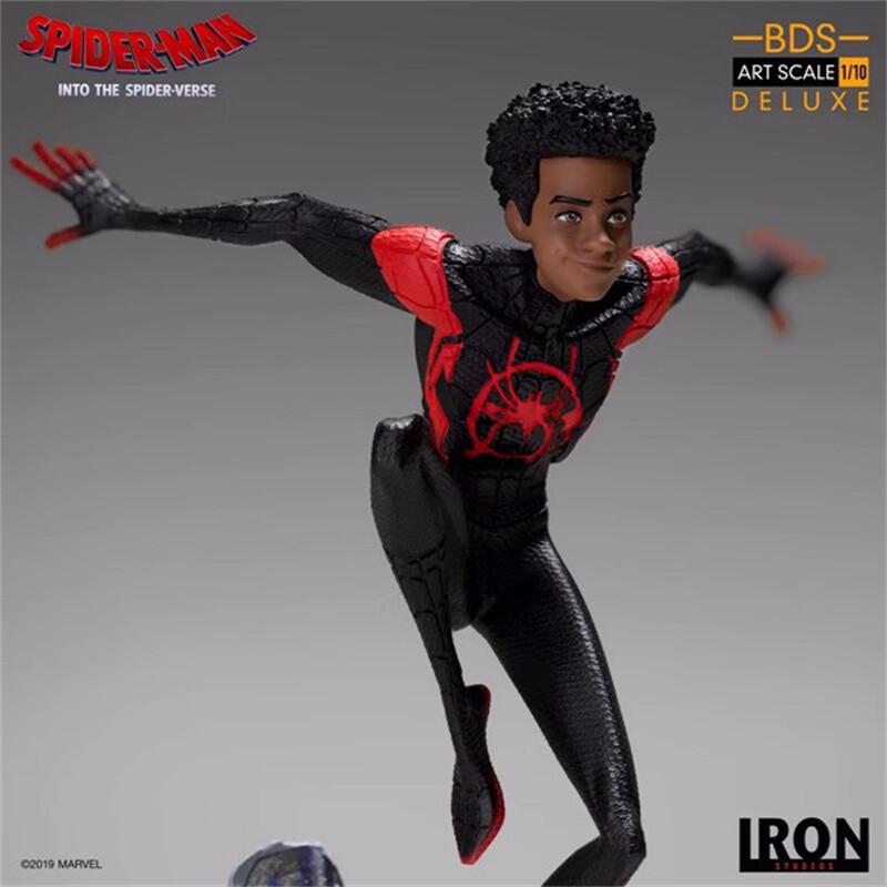 IRON STUDIOS 1/10 Spider-Man Miles Morales Action Figure Into the Spider-Verse ！