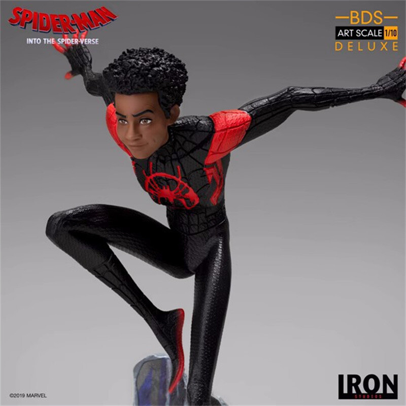 IRON STUDIOS 1/10 Spider-Man Miles Morales Action Figure Into the Spider-Verse ！