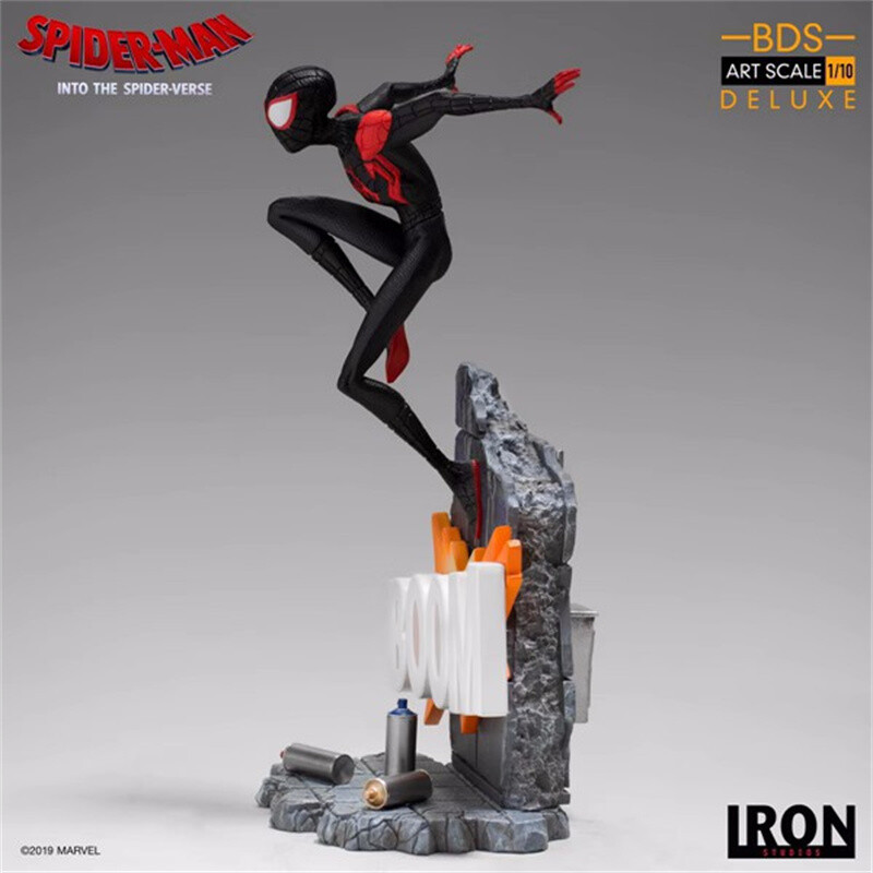 IRON STUDIOS 1/10 Spider-Man Miles Morales Action Figure Into the Spider-Verse ！