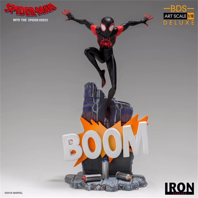 IRON STUDIOS 1/10 Spider-Man Miles Morales Action Figure Into the Spider-Verse ！