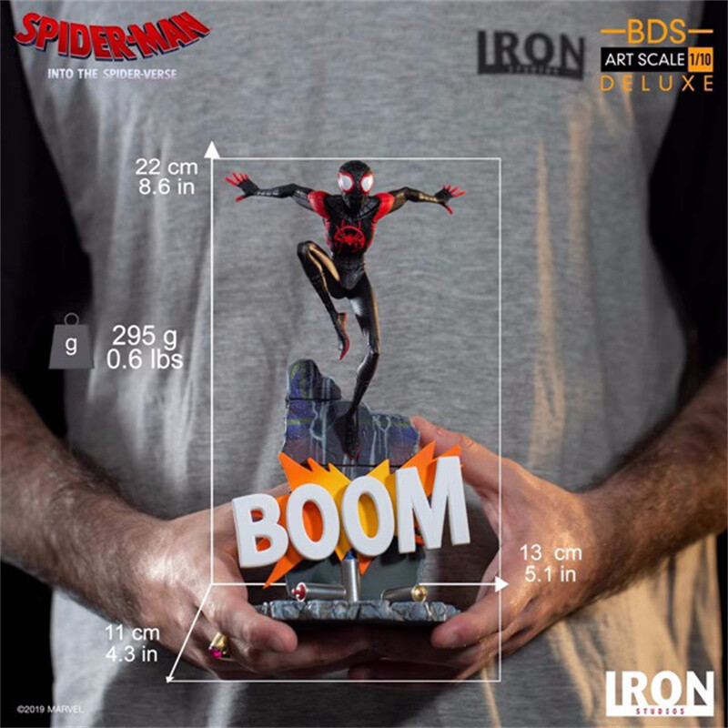 IRON STUDIOS 1/10 Spider-Man Miles Morales Action Figure Into the Spider-Verse ！
