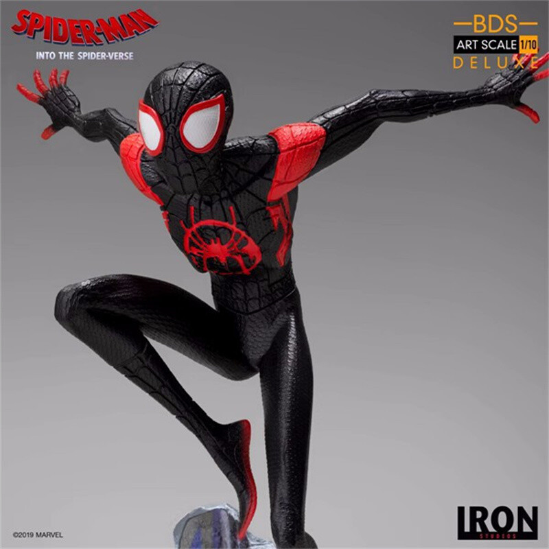 IRON STUDIOS 1/10 Spider-Man Miles Morales Action Figure Into the Spider-Verse ！