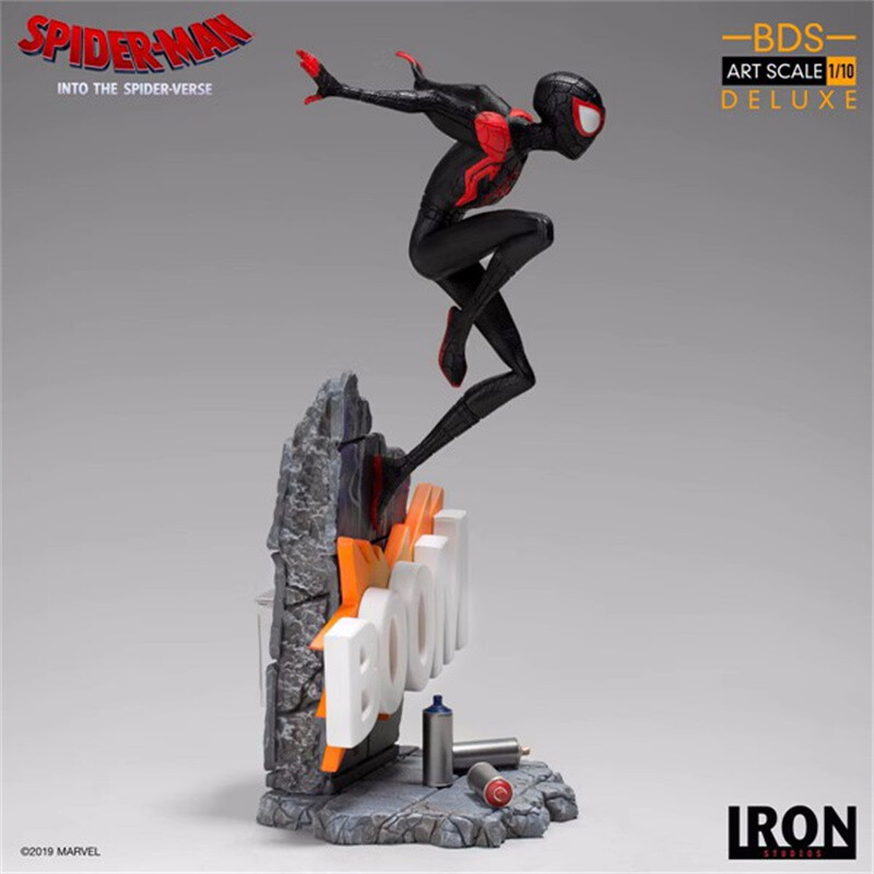 IRON STUDIOS 1/10 Spider-Man Miles Morales Action Figure Into the Spider-Verse ！
