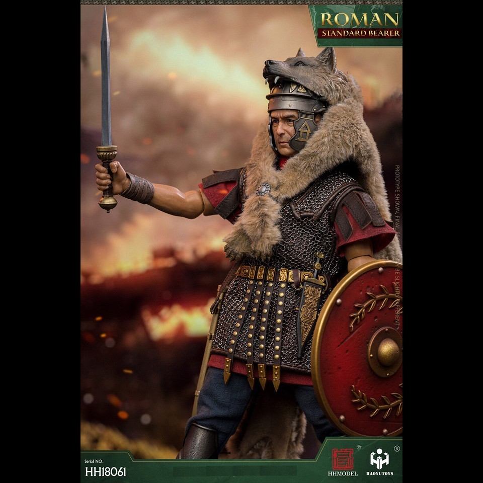 In stock  HHMODEL &amp;HAOYUTOYS HH18061 1/6 Imperial Legion-Rome Flag Bearer Figure