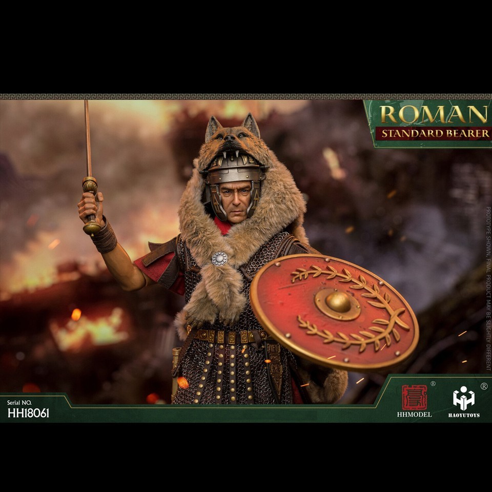 In stock  HHMODEL &amp;HAOYUTOYS HH18061 1/6 Imperial Legion-Rome Flag Bearer Figure