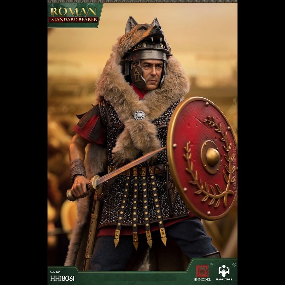 In stock  HHMODEL &amp;HAOYUTOYS HH18061 1/6 Imperial Legion-Rome Flag Bearer Figure