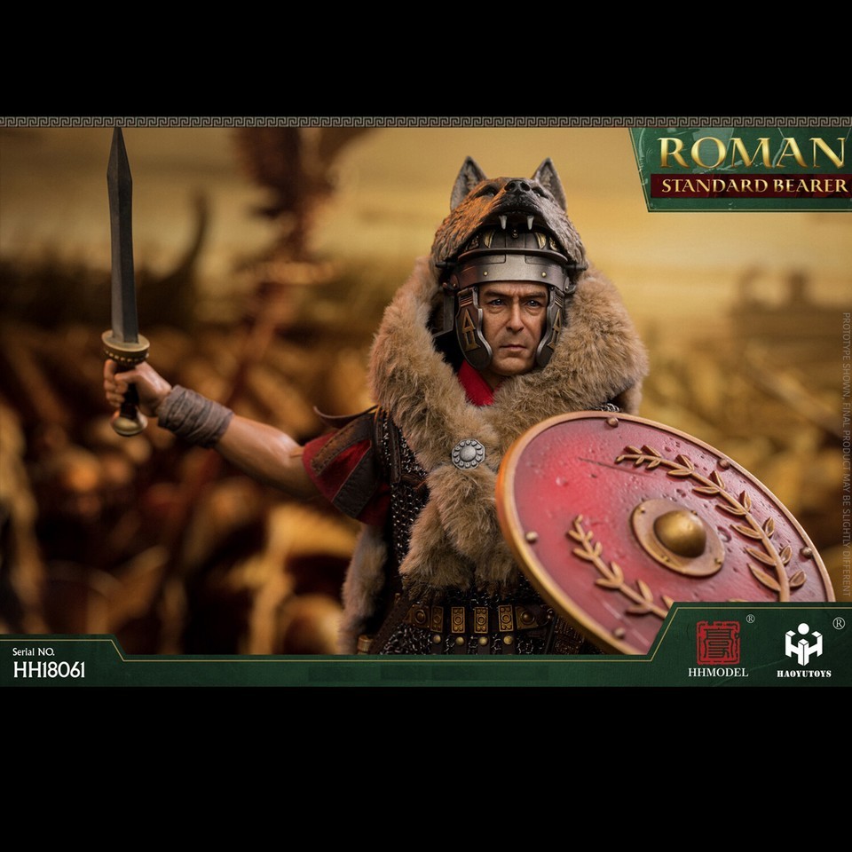 In stock  HHMODEL &amp;HAOYUTOYS HH18061 1/6 Imperial Legion-Rome Flag Bearer Figure