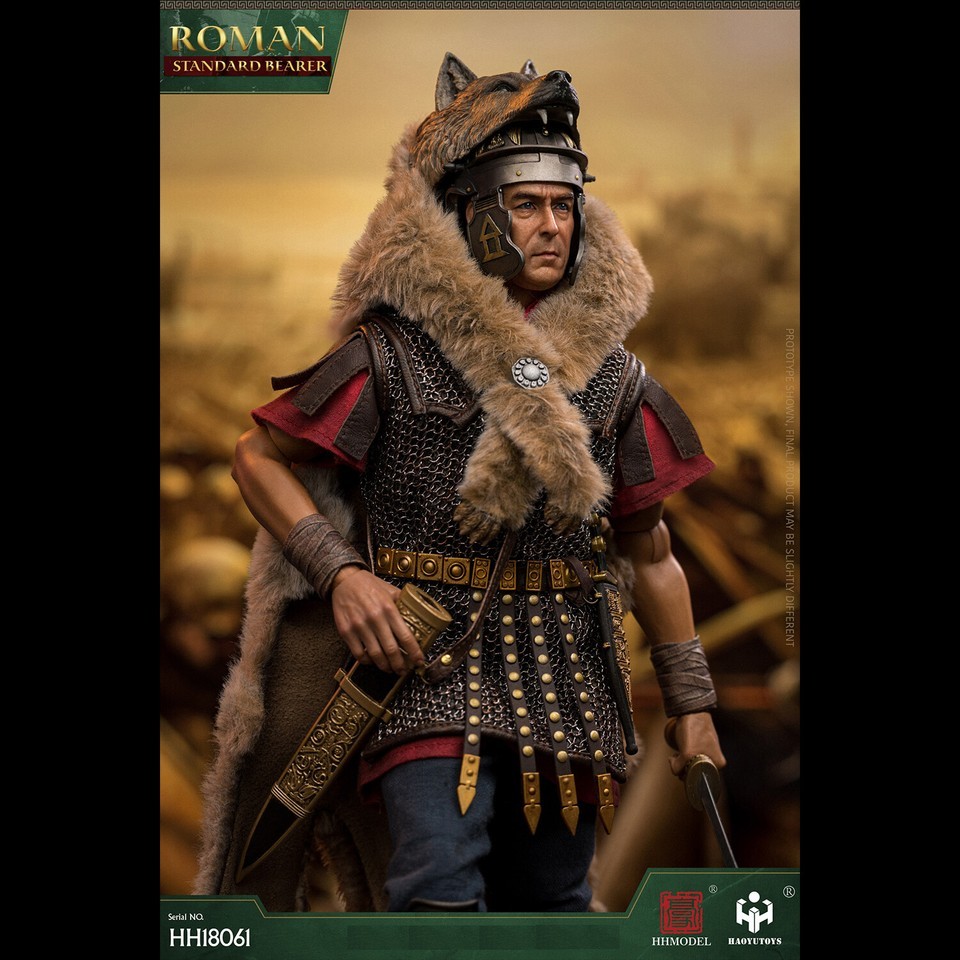 In stock  HHMODEL &amp;HAOYUTOYS HH18061 1/6 Imperial Legion-Rome Flag Bearer Figure