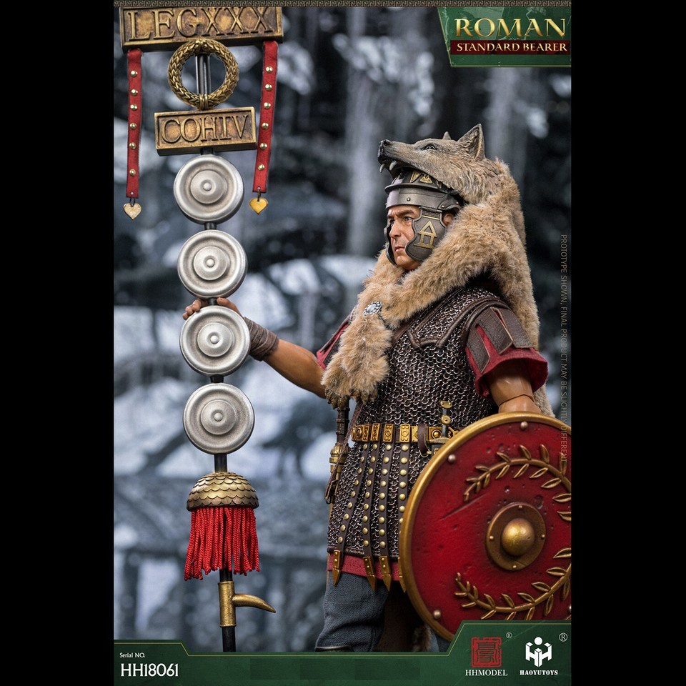 In stock  HHMODEL &amp;HAOYUTOYS HH18061 1/6 Imperial Legion-Rome Flag Bearer Figure
