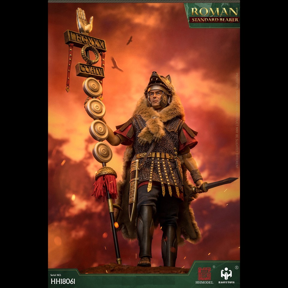 In stock  HHMODEL &amp;HAOYUTOYS HH18061 1/6 Imperial Legion-Rome Flag Bearer Figure
