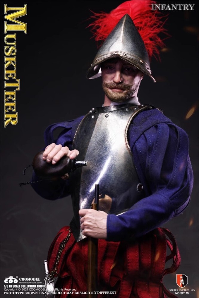 COOMODEL SE139 1/6 Spanish Conquistador Musketeer Action Figure Model In Stock