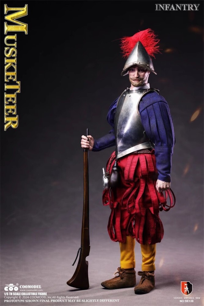 COOMODEL SE139 1/6 Spanish Conquistador Musketeer Action Figure Model In Stock