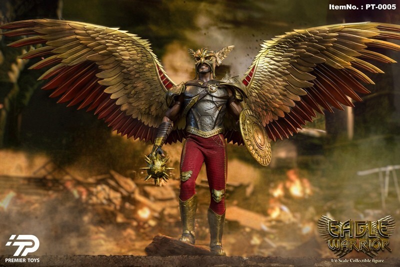 In Stock Premier Toys PT0005 1/6 Black Adam Hawkman Eagle Warrior Action Figure
