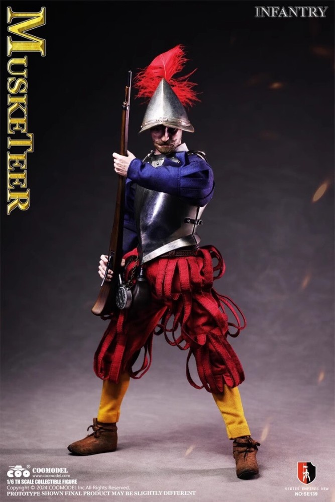 COOMODEL SE139 1/6 Spanish Conquistador Musketeer Action Figure Model In Stock
