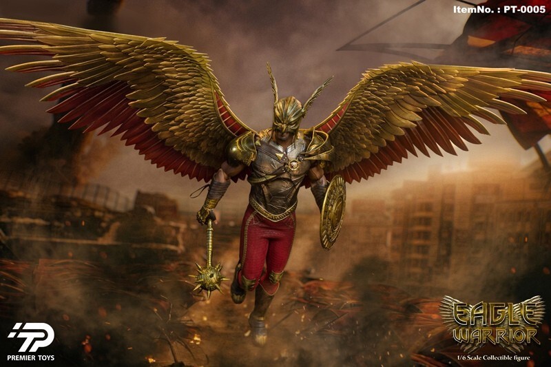 In Stock Premier Toys PT0005 1/6 Black Adam Hawkman Eagle Warrior Action Figure
