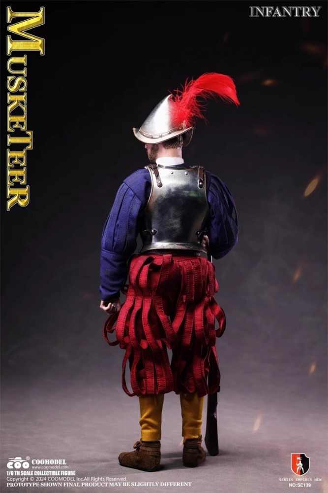 COOMODEL SE139 1/6 Spanish Conquistador Musketeer Action Figure Model In Stock