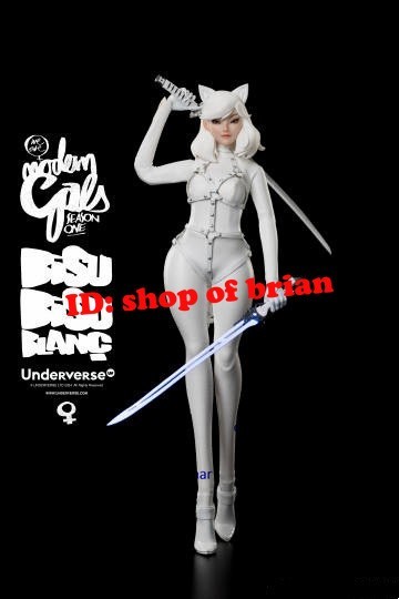 Underverse Modern Gals Cat Woman Bisu Bisu Blanc 1/6 Limited Action Figure Model