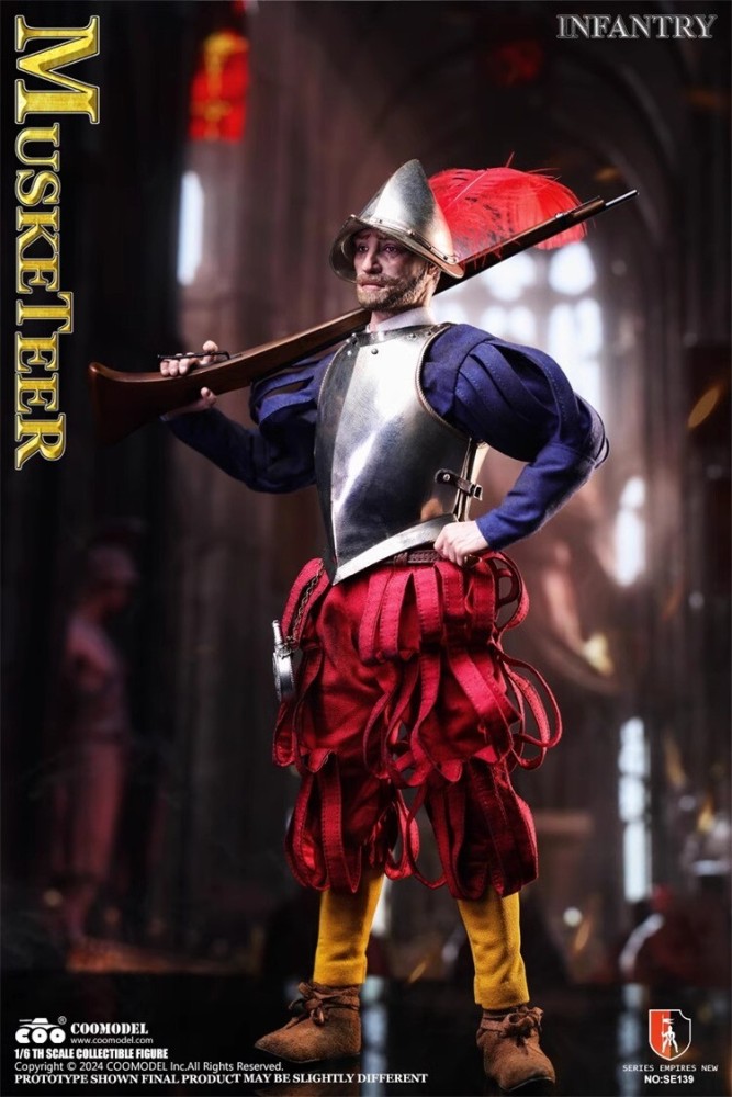COOMODEL SE139 1/6 Spanish Conquistador Musketeer Action Figure Model In Stock