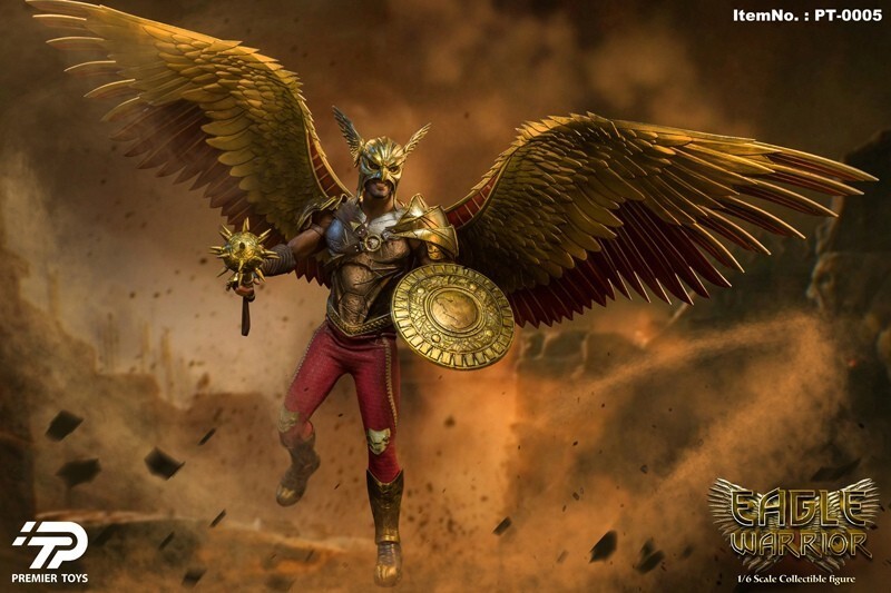 In Stock Premier Toys PT0005 1/6 Black Adam Hawkman Eagle Warrior Action Figure