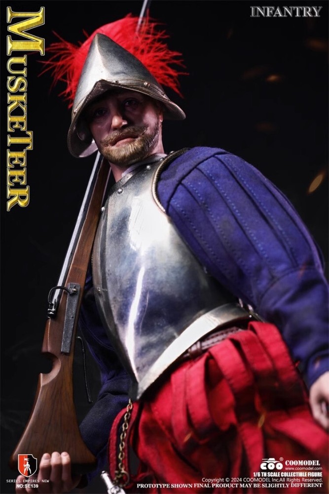 COOMODEL SE139 1/6 Spanish Conquistador Musketeer Action Figure Model In Stock