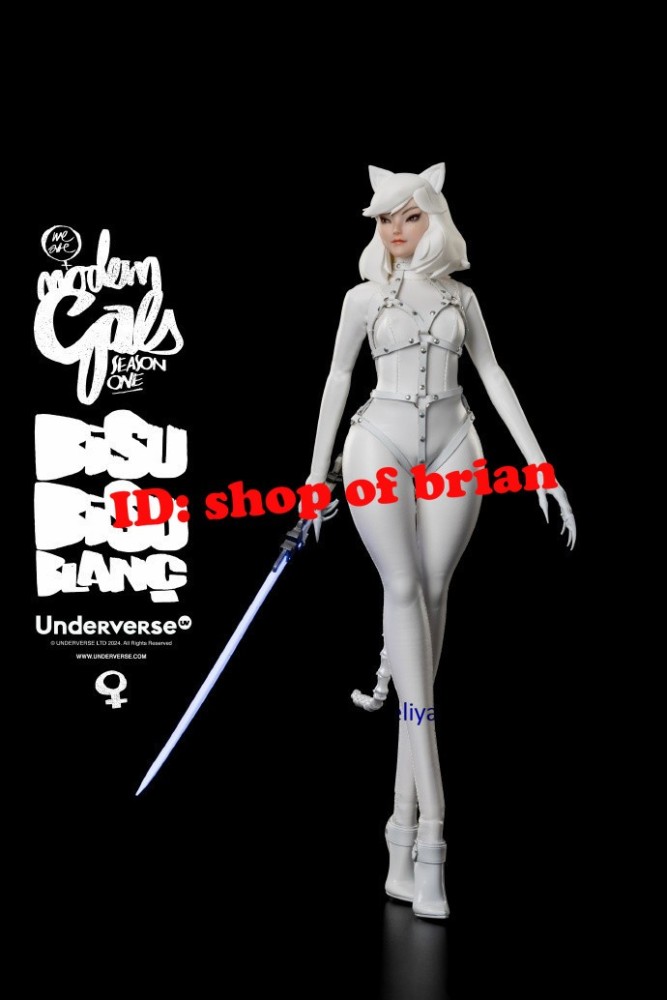 Underverse Modern Gals Cat Woman Bisu Bisu Blanc 1/6 Limited Action Figure Model