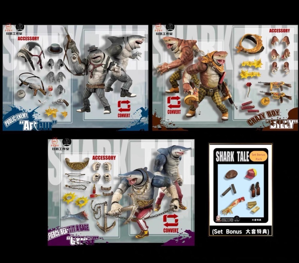 Fury Toys Abyssal Power Shark Series Set 1/12 Action Figure Model In Stock