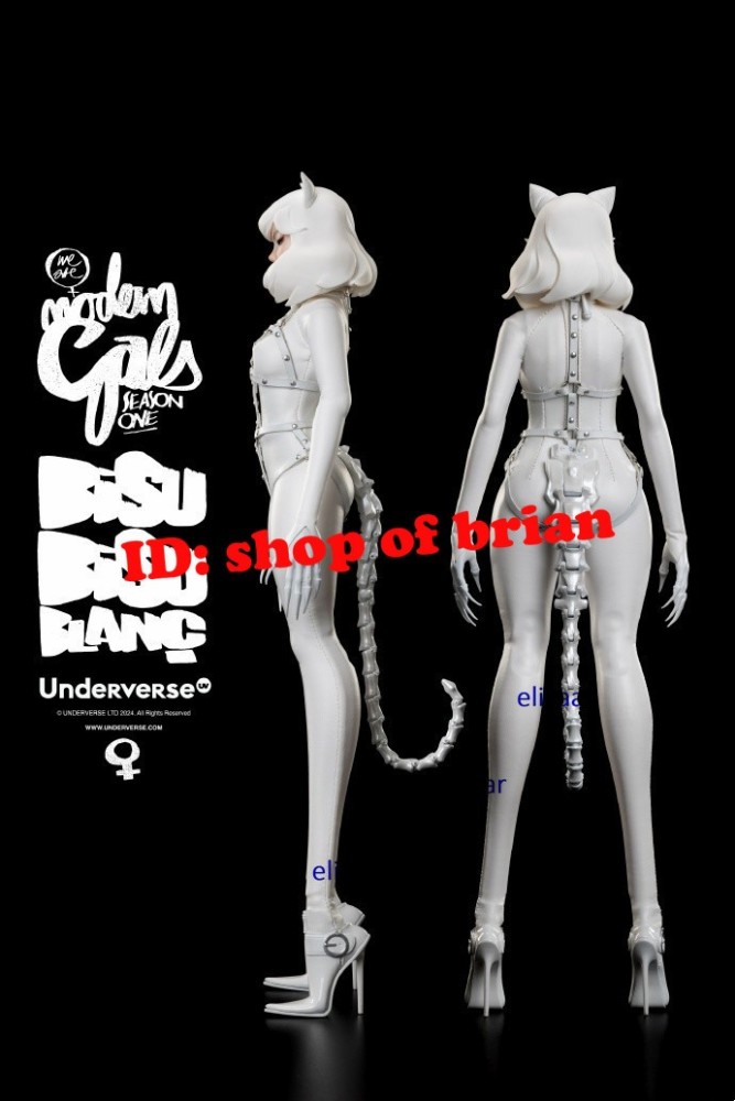 Underverse Modern Gals Cat Woman Bisu Bisu Blanc 1/6 Limited Action Figure Model