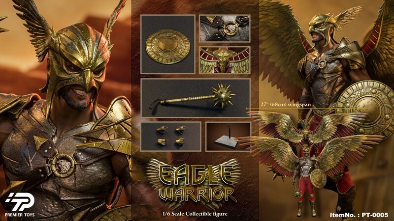 In Stock Premier Toys PT0005 1/6 Black Adam Hawkman Eagle Warrior Action Figure