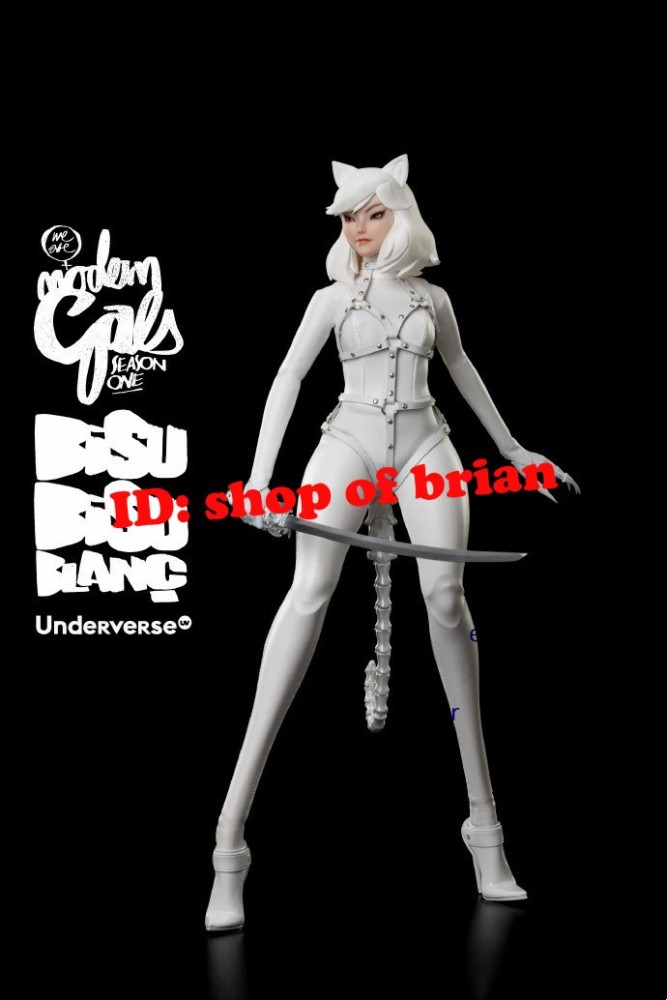 Underverse Modern Gals Cat Woman Bisu Bisu Blanc 1/6 Limited Action Figure Model