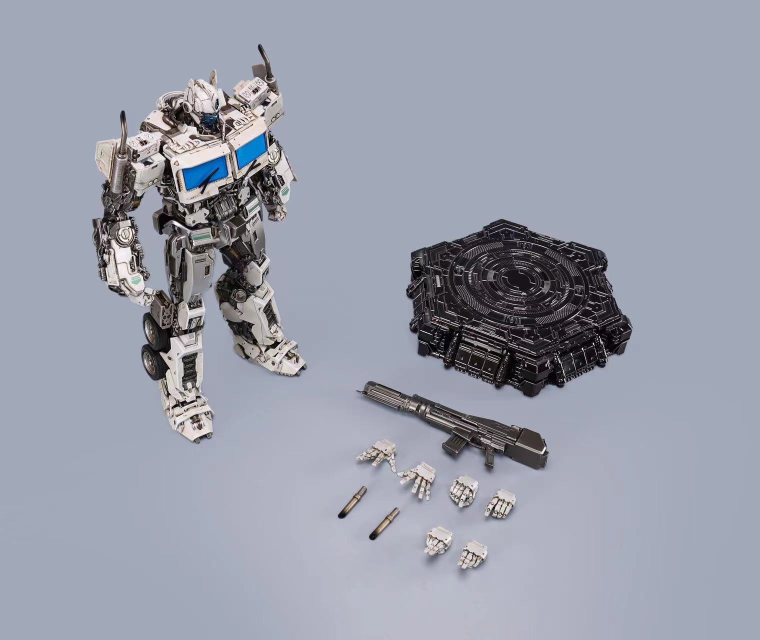 In Stock New Magnificent Mecha MM-01W OptimusPrime Repaint Ver. Die-cast Figure