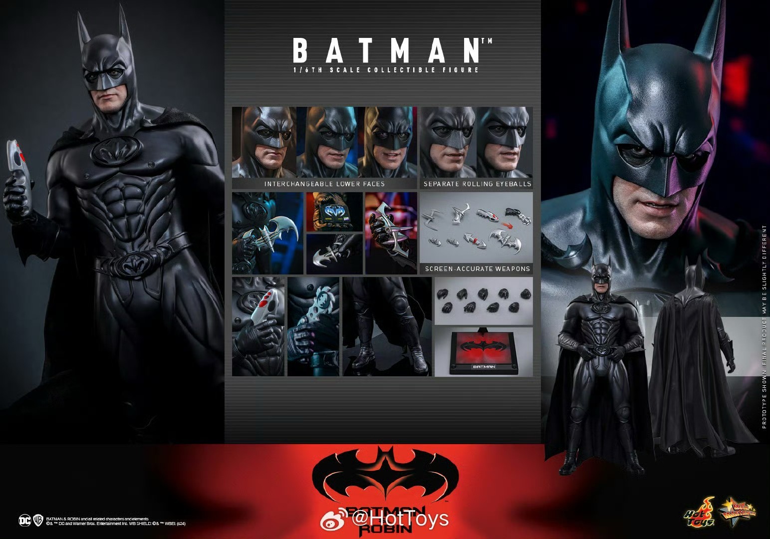 Ready! New Hot Toys MMS786 Batman &amp; Robin - Batman 1/6 Collectible Action Figure