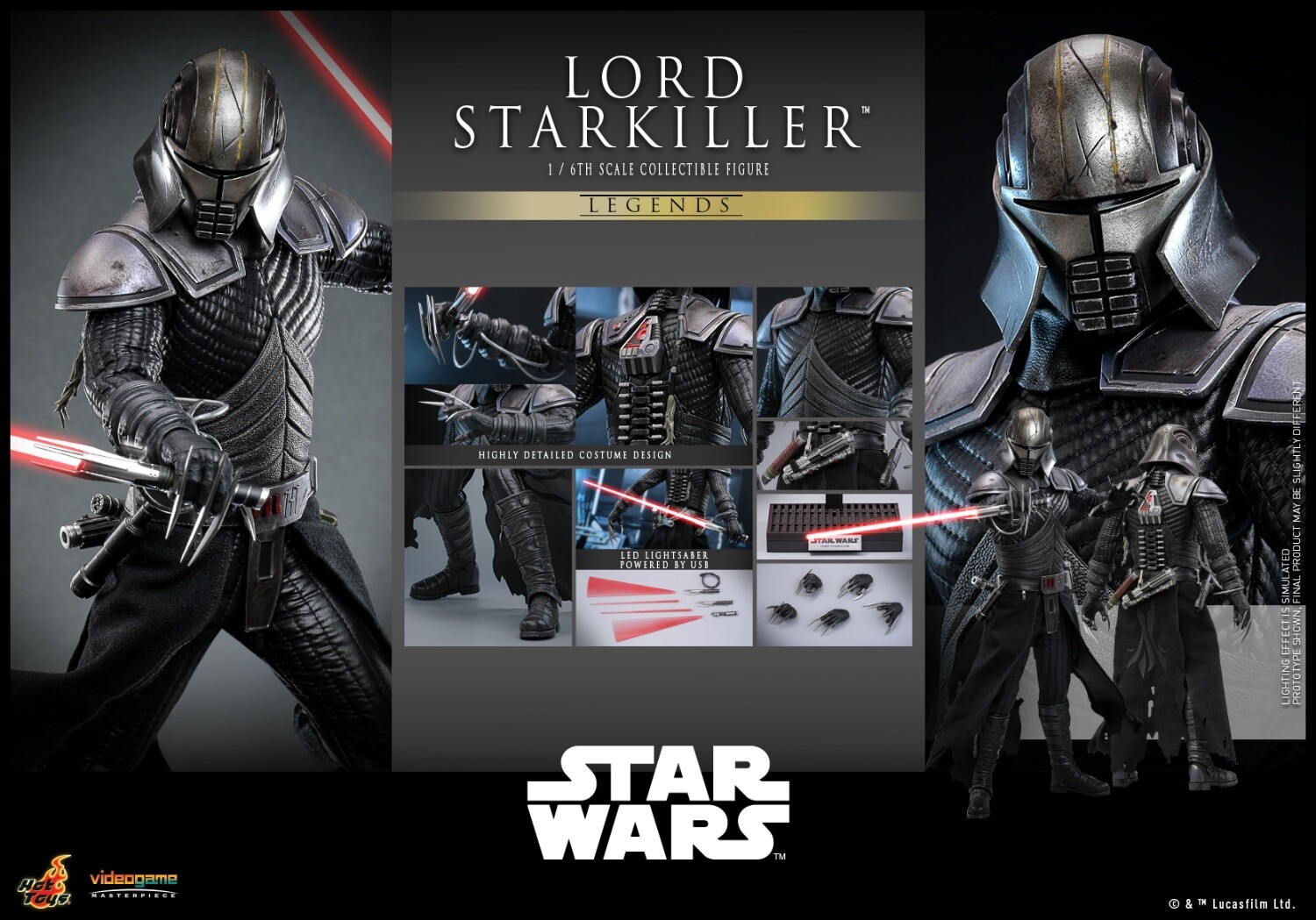 In Stock New Hot Toys VGM63 Star Wars Lord Starkiller Normal Edition Figure