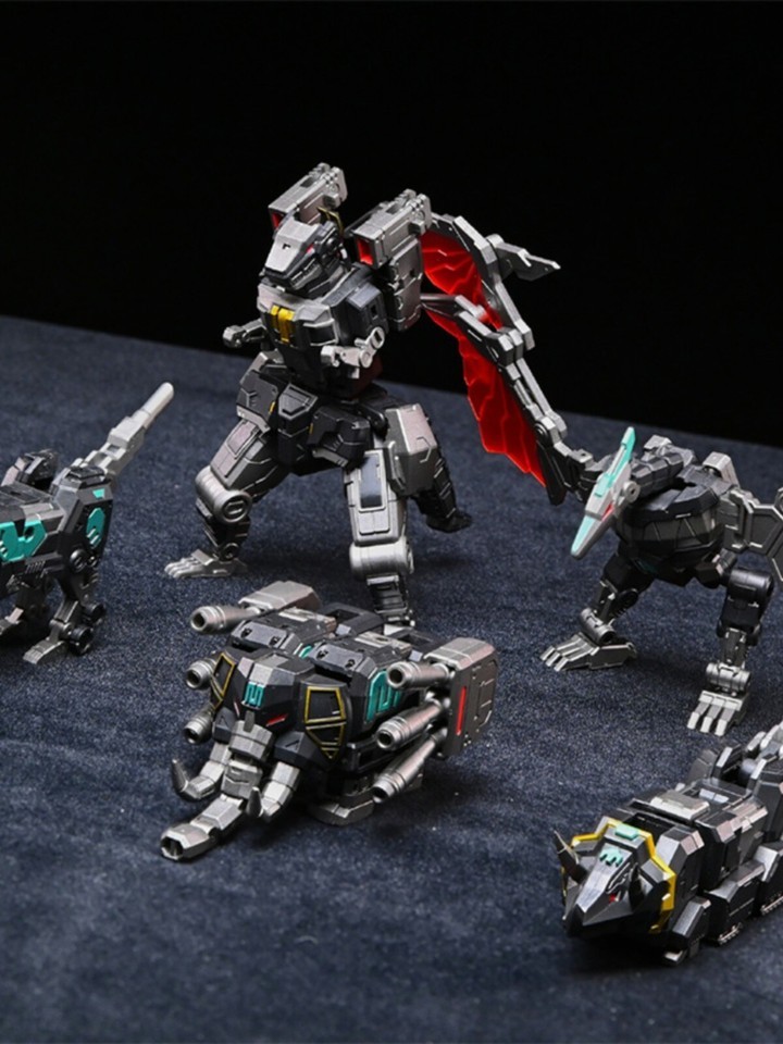 IN STOCK Lucky Cat Micro Cosmos MC-03B mini Beast Lord Meagzord Black set of 5