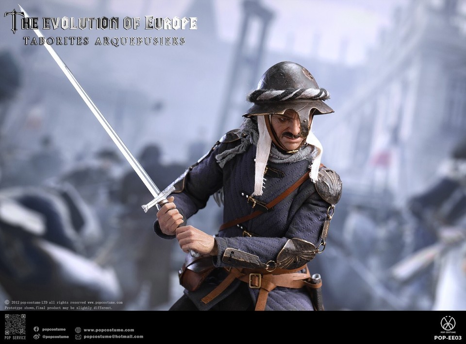 NEW POP COSTUME EE03 Europe Evolution Taborites Arquebusiers 1/6 Figure Toy