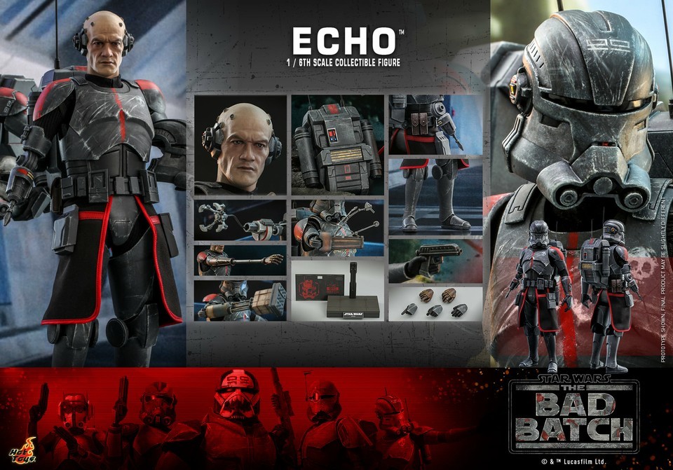 Hottoys Star Wars The Bad Batch 1/6th scale Echo Collectible Figure TMS042 NEW