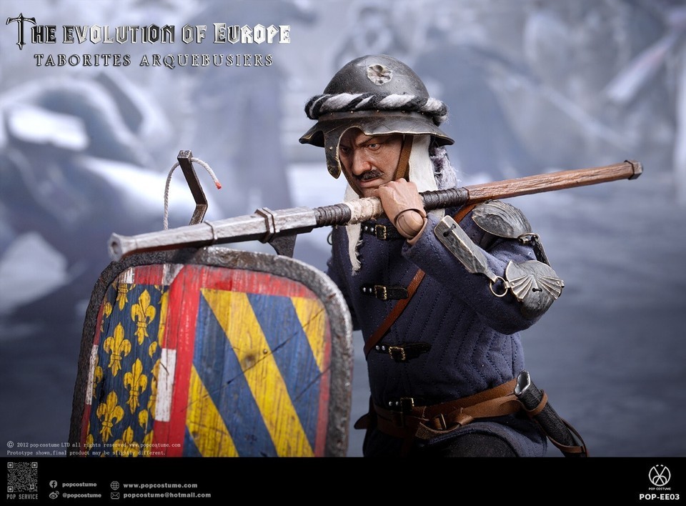 NEW POP COSTUME EE03 Europe Evolution Taborites Arquebusiers 1/6 Figure Toy