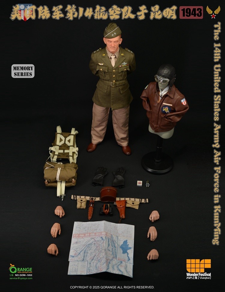Ready！ QORANGE QOTOYS 1/6 QOM-1053 US Army 14th Air Force at Kunming 1943 Toy