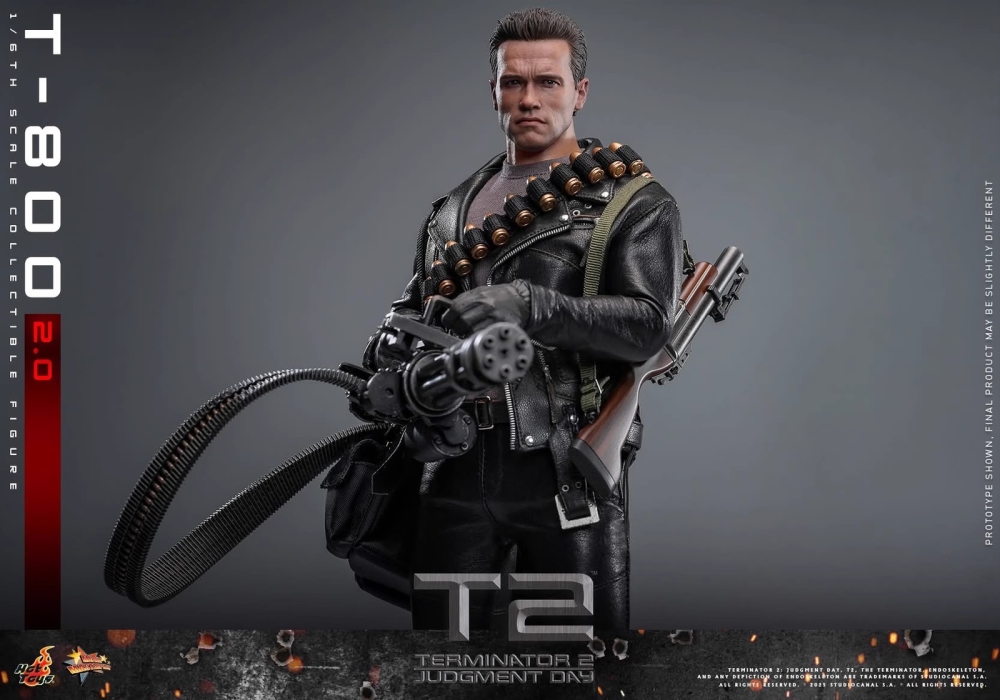 Ready! New Hot Toys MMS795 1/6 Terminator 2 Judgment Day T-800 2.0 Action Figure