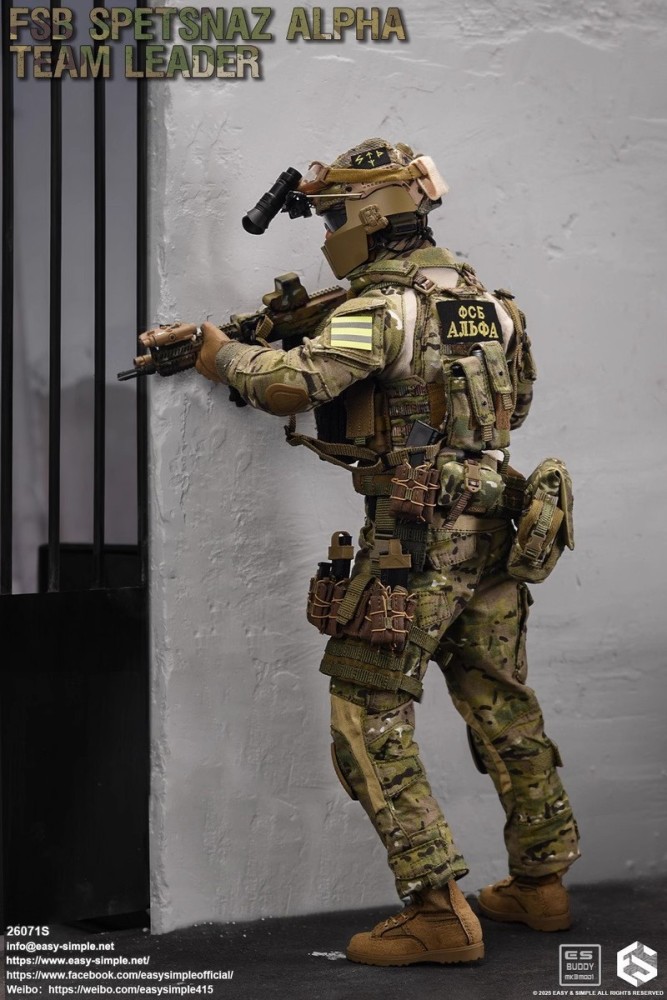 In Stock  Easy&amp;Simple ES 26071S 1/6 Russian FSB Alpha Force  Action Figure