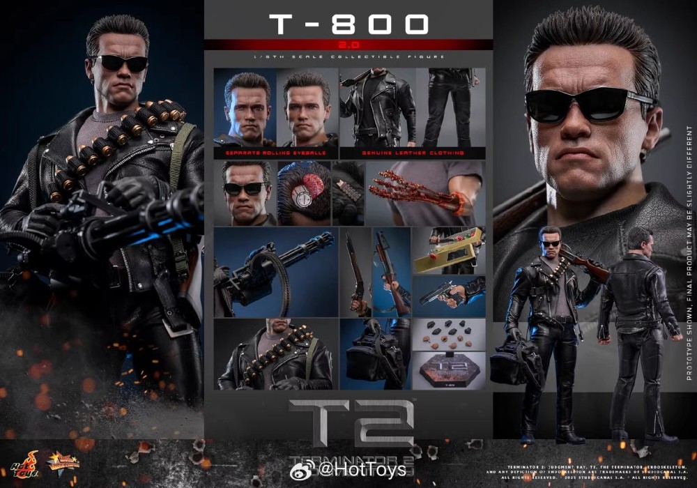 Ready! New Hot Toys MMS795 1/6 Terminator 2 Judgment Day T-800 2.0 Action Figure