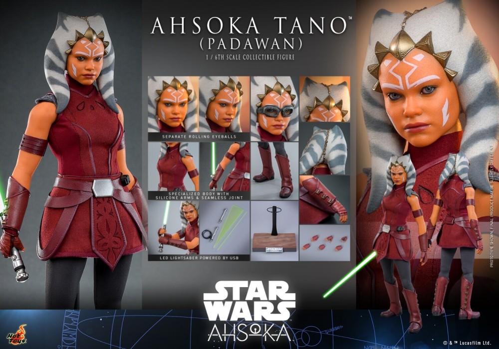 In Stock New Hot Toys TMS123 Star Wars Ahsoka Tano (Padawan) 1/6 Action Figure