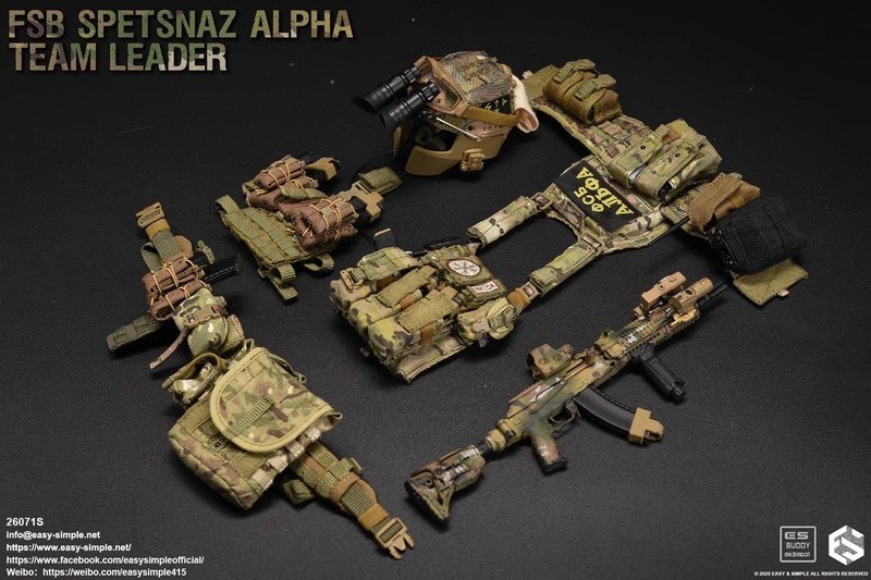 In Stock  Easy&amp;Simple ES 26071S 1/6 Russian FSB Alpha Force  Action Figure